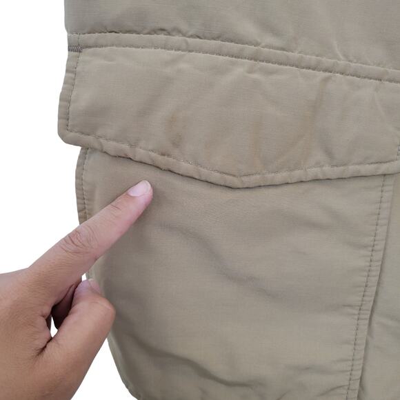 Woolrich USA Large 36 Vintage Puffy Arctic Cargo Vest Tan Nylon Sz Men Sz 36 - Picture 3 of 13